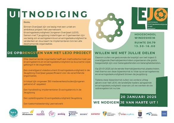 Uitnodiging themabijeenkomst 20 januari
